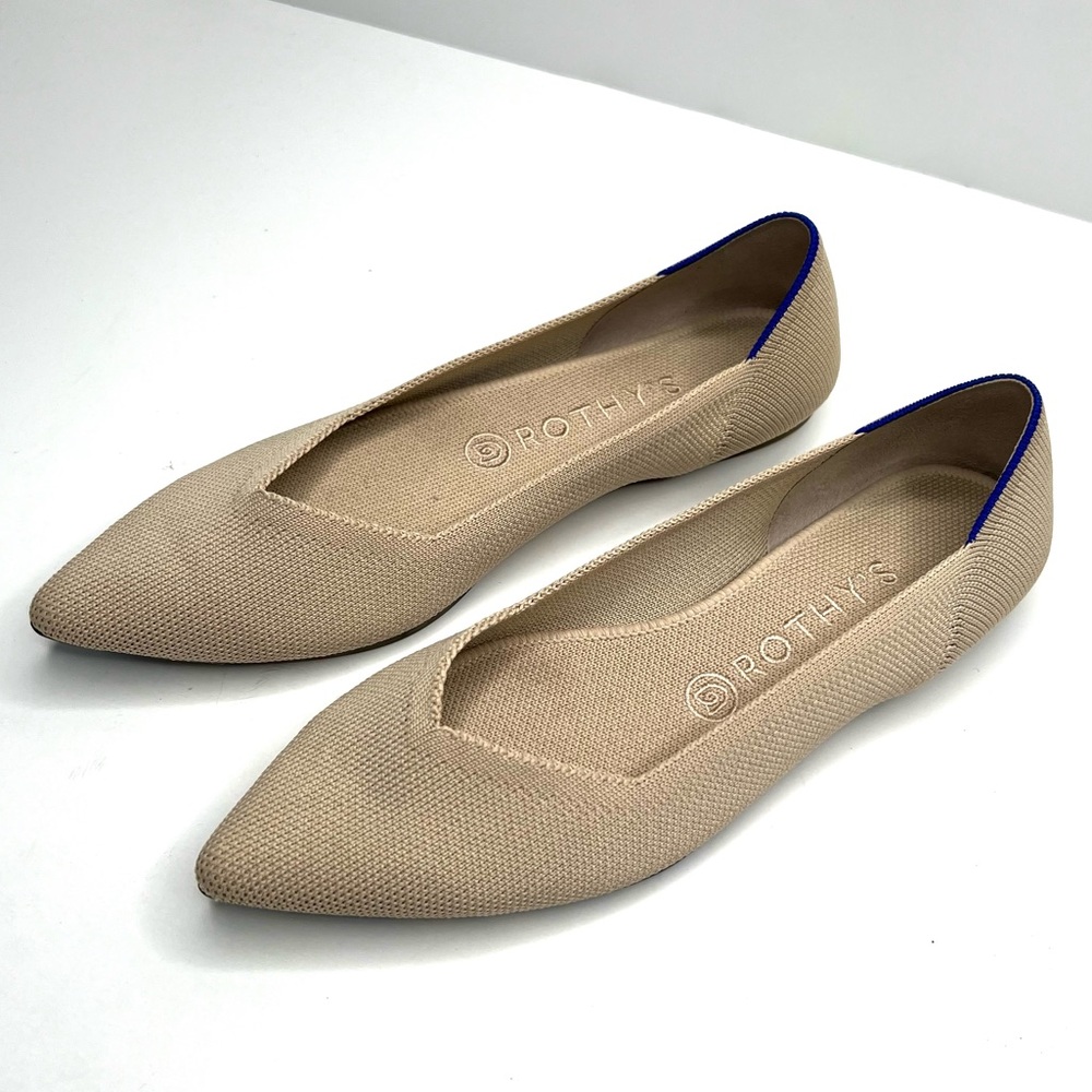 Rothy’s The Point Ballet Flat in Ecru Size 9